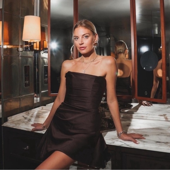 House of CB Jasmine Chocolate Corset Mini Dress - Picture 4 of 6